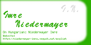 imre niedermayer business card